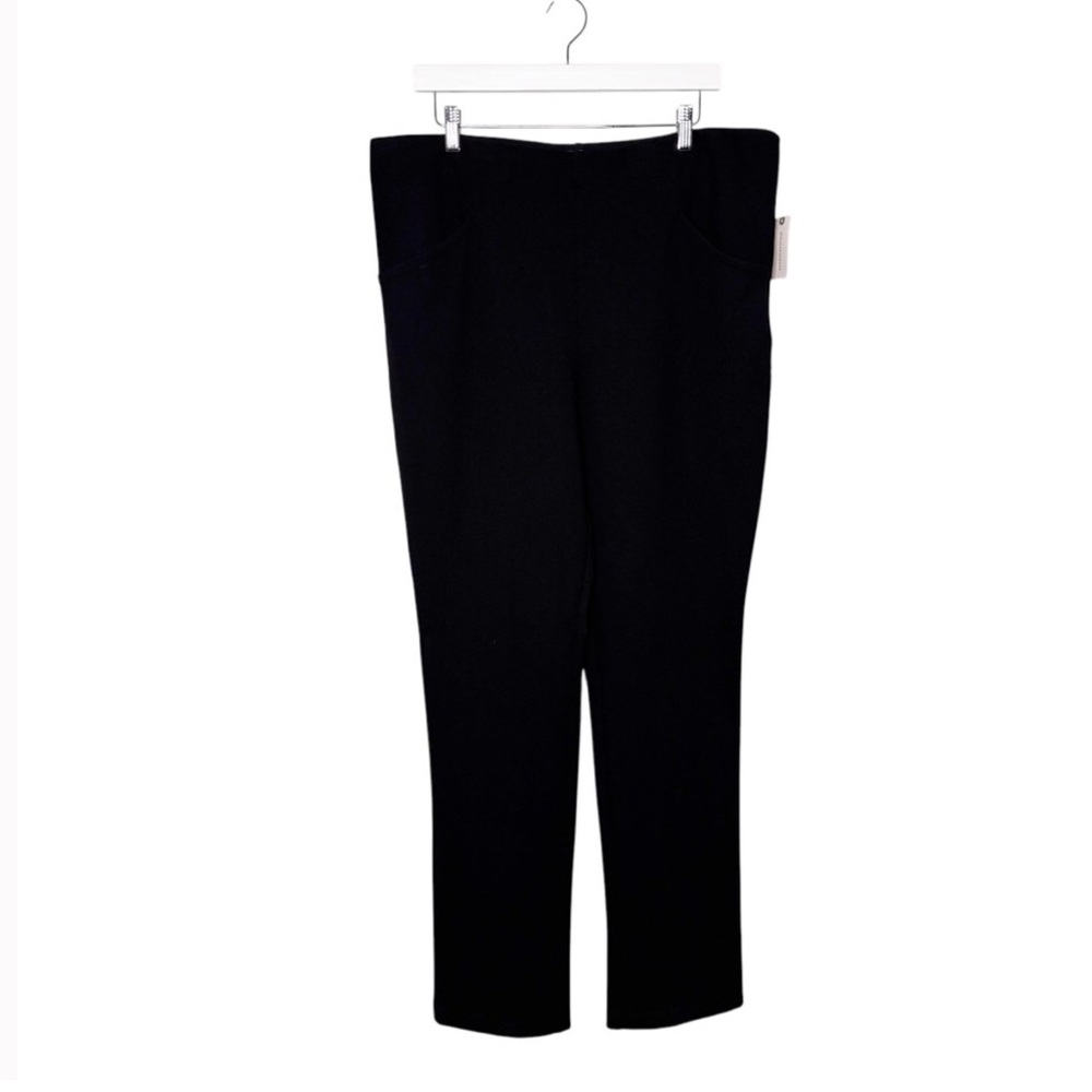 NWT MAEVE BY ANTHROPOLOGIE BLACK PULL ON ANKLE SPLIT PANTS SZ XL